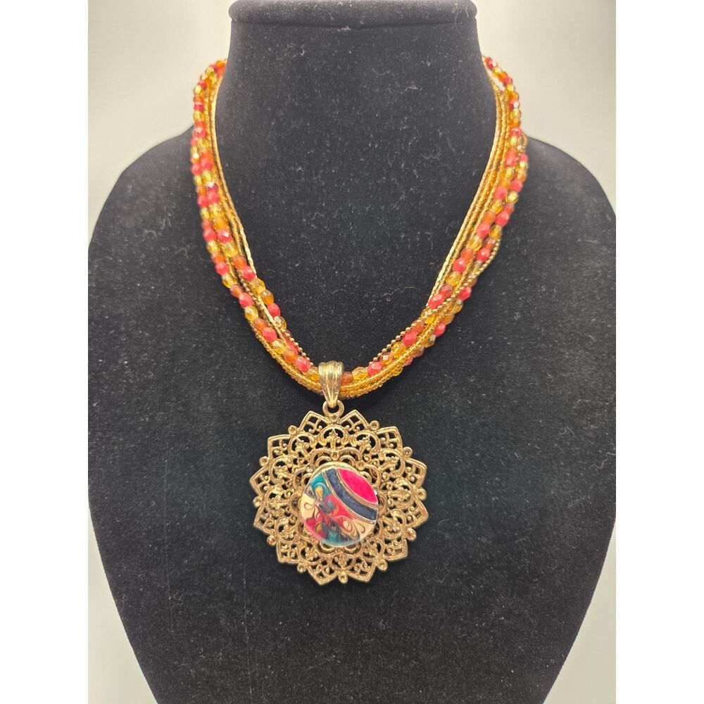 1752. Multi-Strand Beaded Statement Necklace